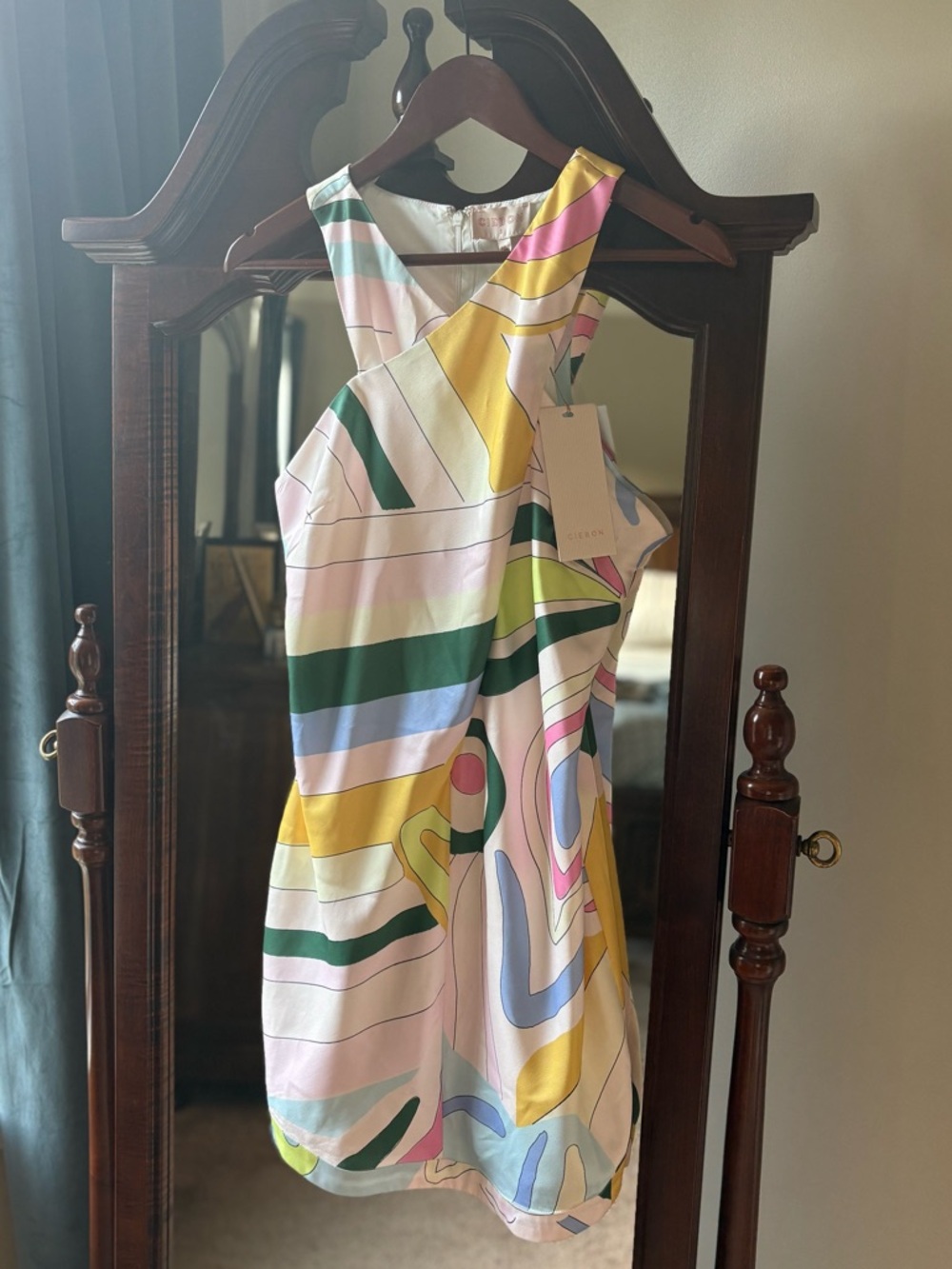 Ericka halter dress Women’s size Small Color block - Picture 7 of 9